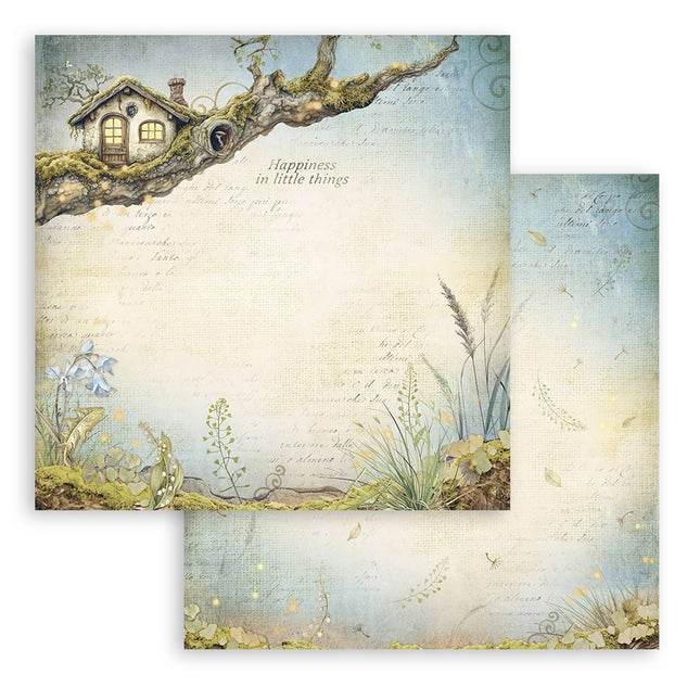 Double-sided Scrapbook Paper - Hidden Grove treehouse