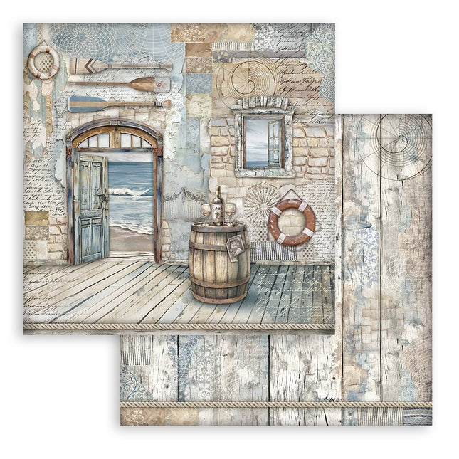 Double-sided Scrapbook Paper - Silent Sea barrel