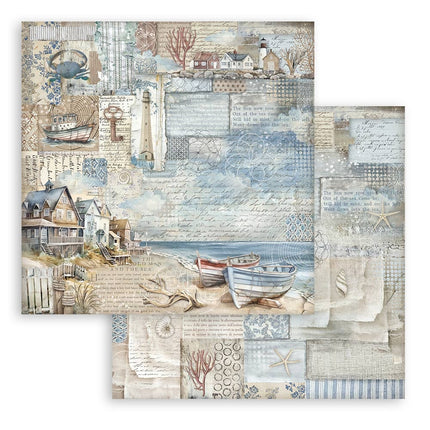 Double-sided Scrapbook Paper - Silent Sea landscape