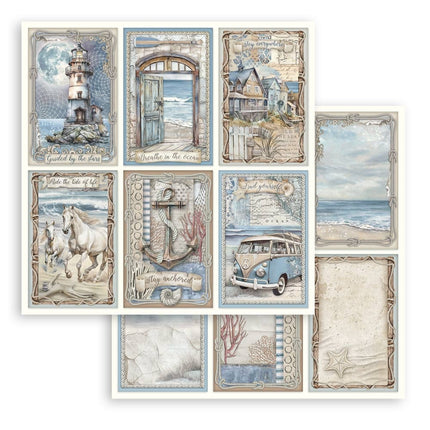 Double-sided Scrapbook Paper - Silent Sea 6 cards