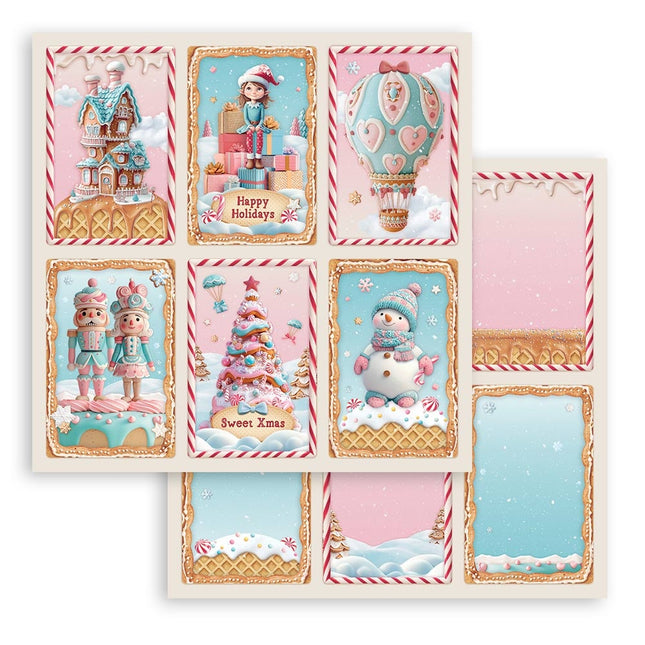 Double-sided Scrapbook Paper - Candy Christmas 6 Cards