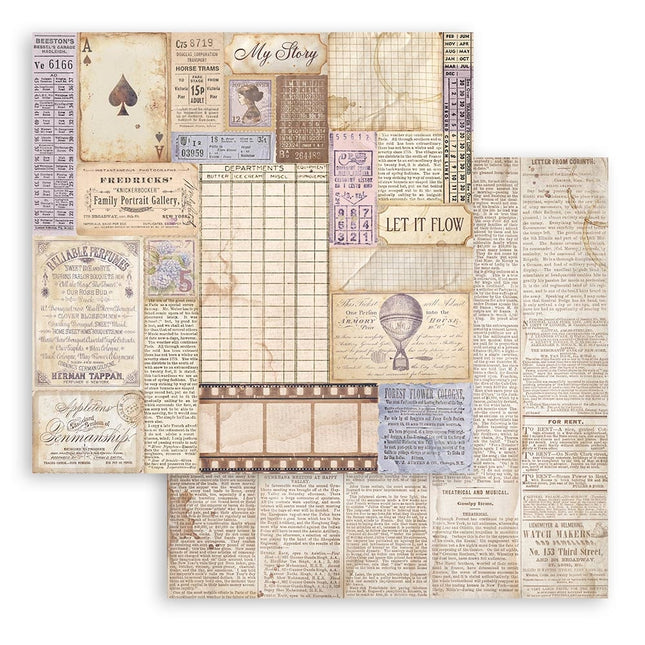 Double-sided Scrapbook Paper - Quiet Days mixed backgrounds
