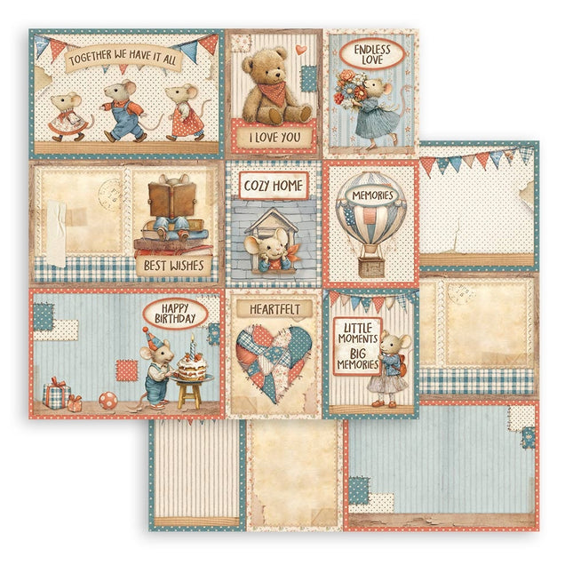 Scrapbooking Double-sided sheet - Family assorted cards