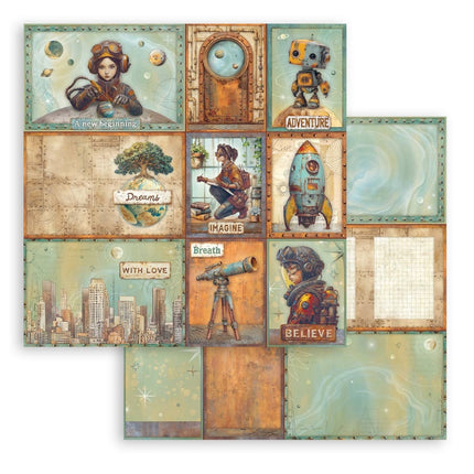 Scrapbooking Double face sheet - A new Beginning mixed cards
