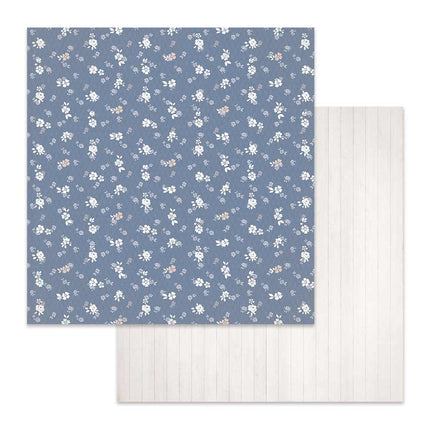 Double Face Paper Texture flowers on blue background