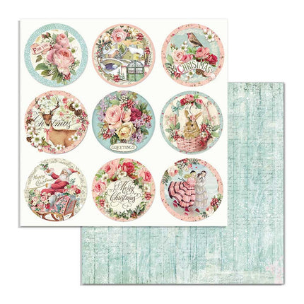 Double Face Paper Pink Christmas rounds