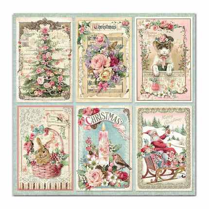 Double Face Paper Pink Christmas cards