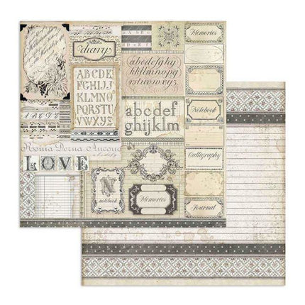 Scrapbooking paper double face paper Patchwork of labels