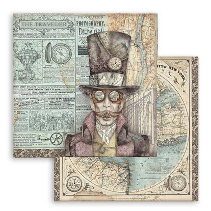 Scrapbooking paper double face Sir Vagabond