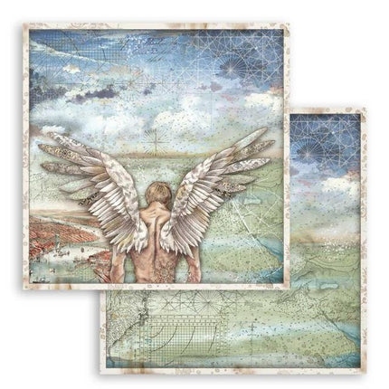 Scrapbooking paper double face Sir Vagabond wings