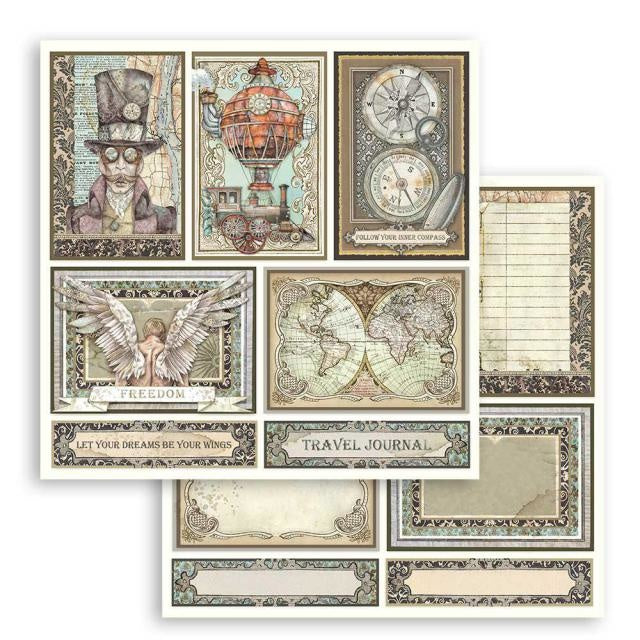Scrapbooking paper double face Sir Vagabond cards