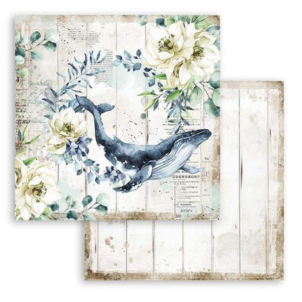 Scrapbooking paper double face - Romantic Sea Dream whale