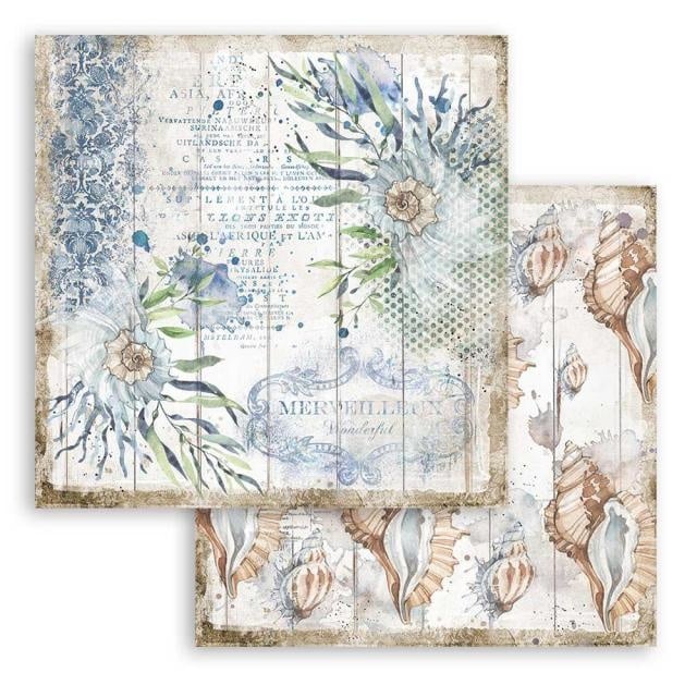 Scrapbooking paper double face - Romantic Sea Dream shells