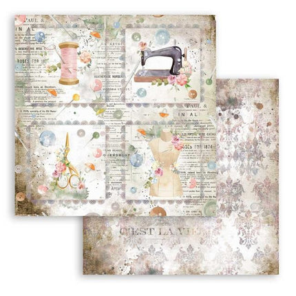 Scrapbooking paper double face - Romantic Threads cards
