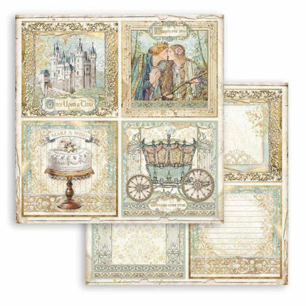 Scrapbooking paper double face - Sleeping Beauty 4 cards
