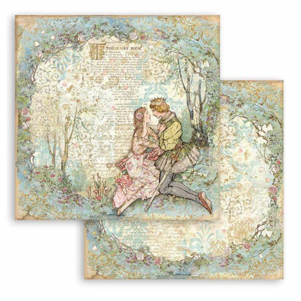 Scrapbooking paper double face - Sleeping Beauty lovers