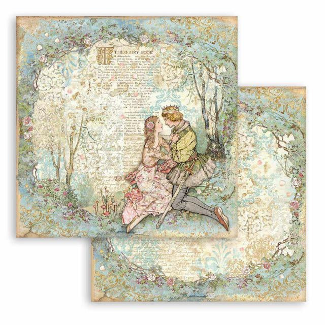 Scrapbooking paper double face - Sleeping Beauty lovers