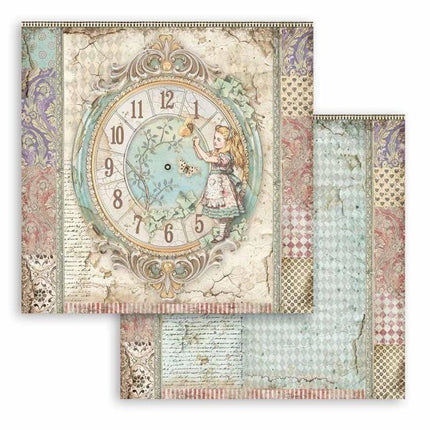 Scrapbooking paper double face - Clock