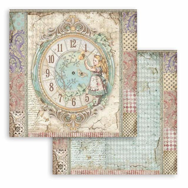 Scrapbooking paper double face - Clock