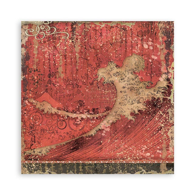 Scrapbooking Double face sheet - Sir Vagabond in Japan red texture