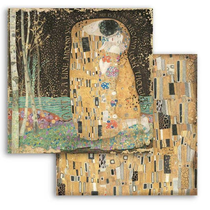 Scrapbooking Double face sheet - Klimt the Kiss
