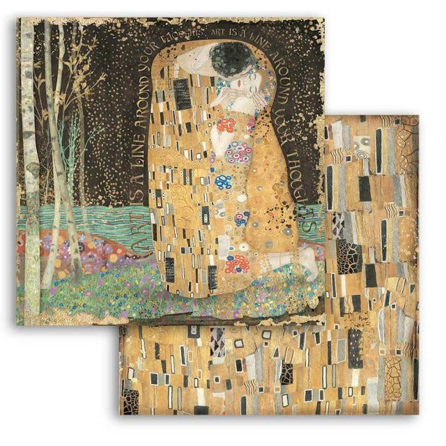 Scrapbooking Double face sheet - Klimt the Kiss