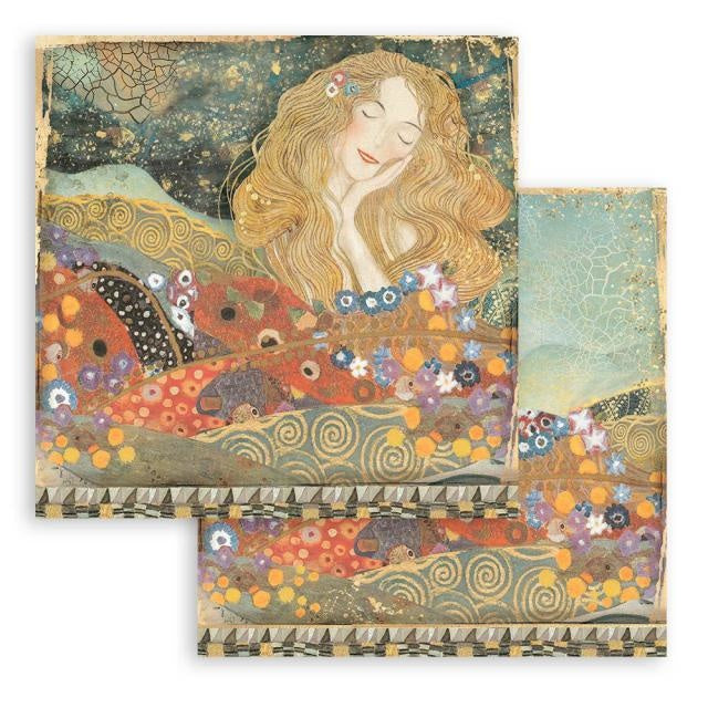 Scrapbooking Double face sheet - Klimt from the Beethoven Frieze