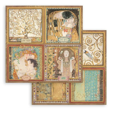 Scrapbooking Double face sheet - Klimt 4 cards