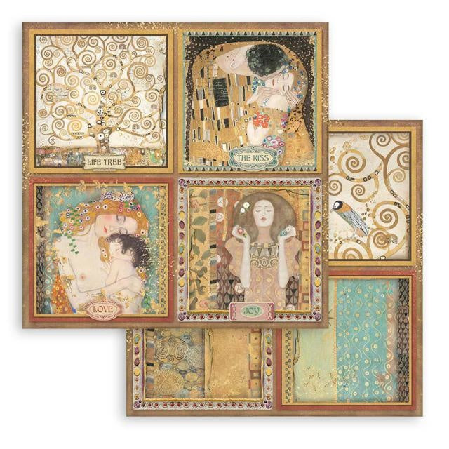 Scrapbooking Double face sheet - Klimt 4 cards