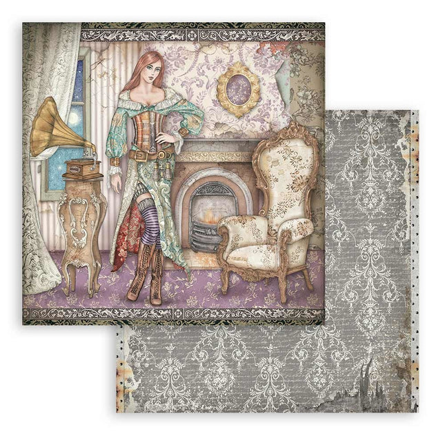 Scrapbooking Double face sheet - Lady Vagabond Lifestyle gramophone
