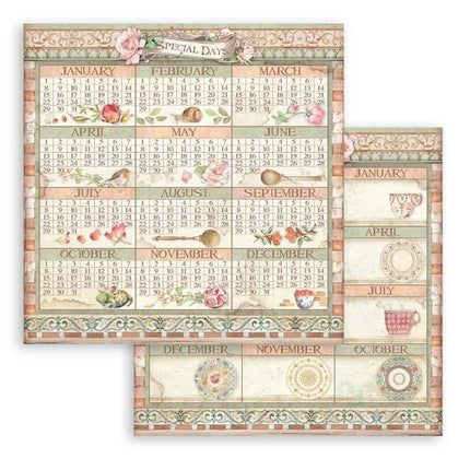 Scrapbooking Double face sheet - Casa Granada calendar