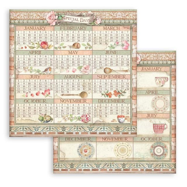 Scrapbooking Double face sheet - Casa Granada calendar