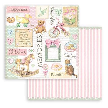Scrapbooking Double face sheet - DayDream bear and accessories