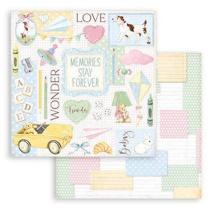 Scrapbooking Double face sheet - DayDream yellow car