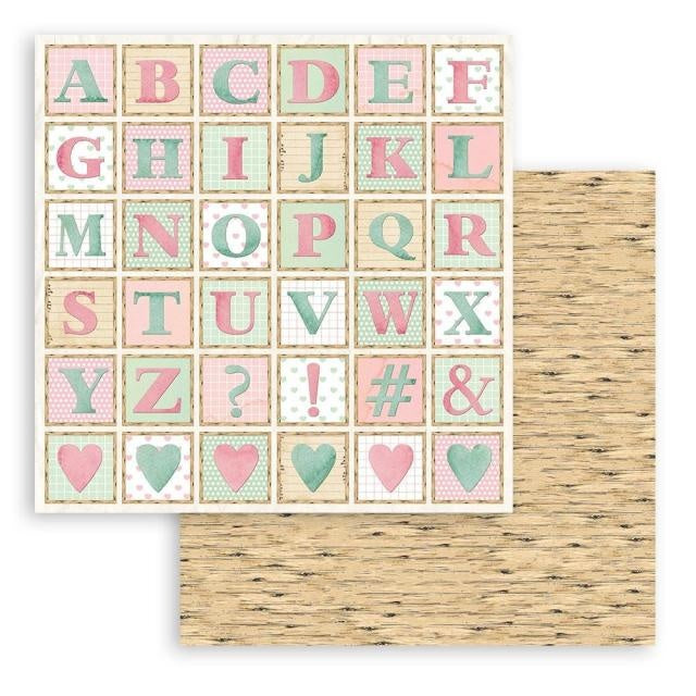 Scrapbooking Double face sheet - DayDream alphabet