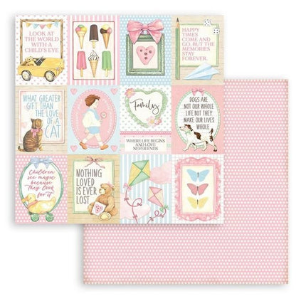 Scrapbooking Double face sheet - DayDream small cards