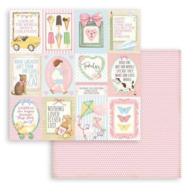 Scrapbooking Double face sheet - DayDream small cards
