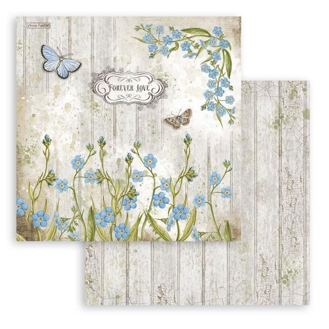 Scrapbooking Double face sheet - Romantic Garden House columbin