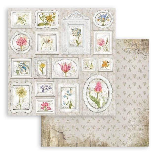 Scrapbooking Double face sheet - Romantic Garden House tags