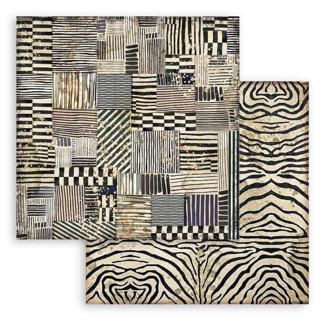 Scrapbooking Double face sheet - Savana zebra