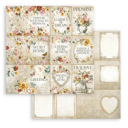 Scrapbooking Double face sheet - Garden of Promises cards