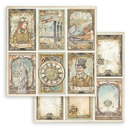 Scrapbooking Double face sheet - Sir Vagabond Aviator cards