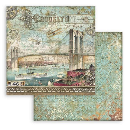 Scrapbooking Double face sheet - Sir Vagabond Aviator Brooklyn