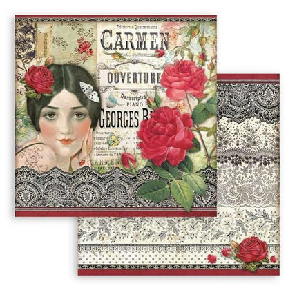Scrapbooking Double face sheet - Desire Carmen