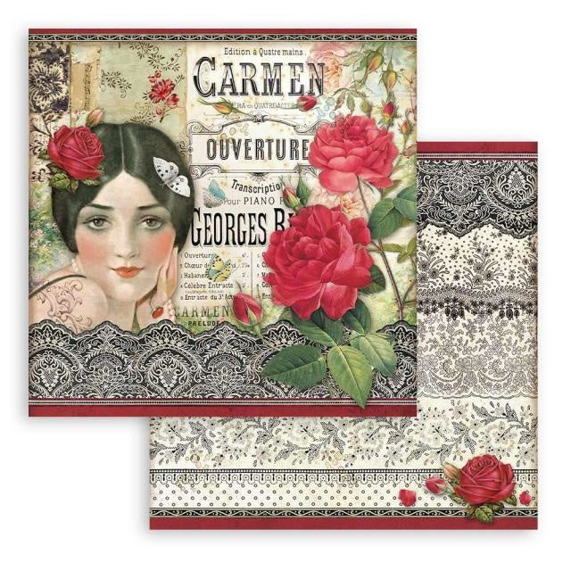 Scrapbooking Double face sheet - Desire Carmen