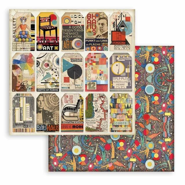 Scrapbooking Double face sheet - Bauhaus tags