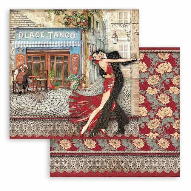 Scrapbooking Double face sheet - Desire Place du tango