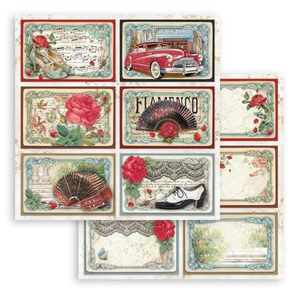 Scrapbooking Double face sheet - Desire 6 cards