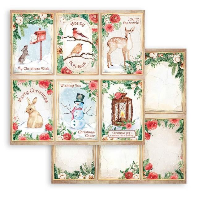 Scrapbooking Double face sheet - Romantic Home for the holidays cards
