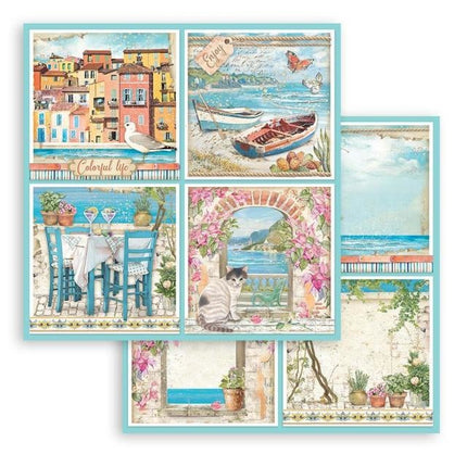Scrapbooking Double face sheet - Blue Dream 4 cards